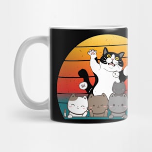 Vintage Cats Sunset Mug